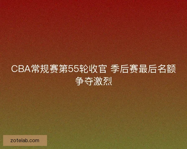 CBA常规赛第55轮收官 季后赛最后名额争夺激烈