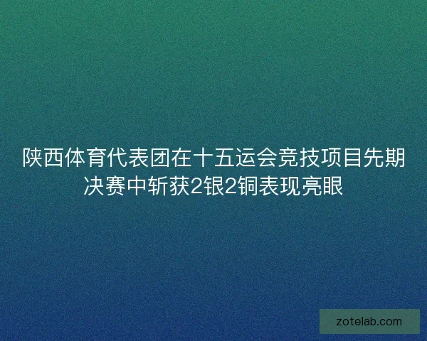 陕西体育代表团在十五运会竞技项目先期决赛中斩获2银2铜表现亮眼 陕西体育代表团在十五运会竞技项目先期决赛中斩获2银2铜表现亮眼
